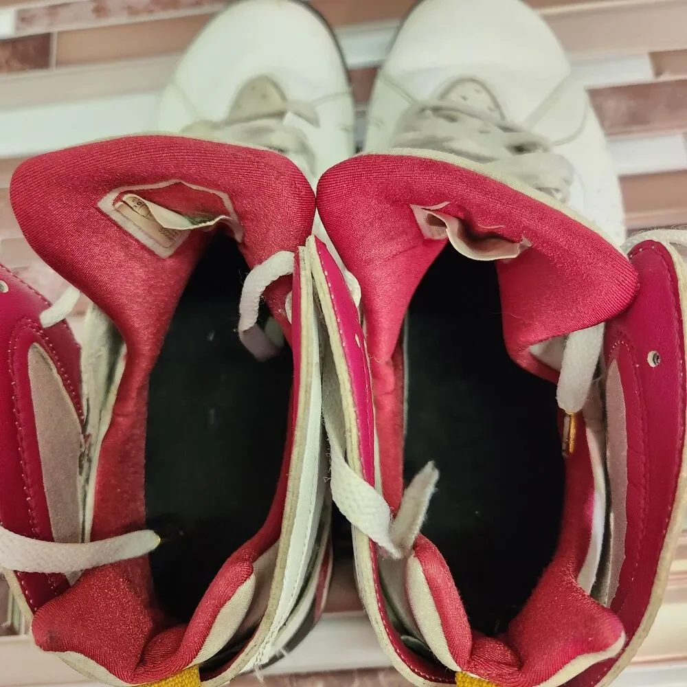 Nike Air Jordan 7 Retro Cardinal Men’s 12 White Red 2006 Vintage Basketball Shoe